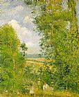 Camille Pissarro Resting in the Woods at Pontoise painting